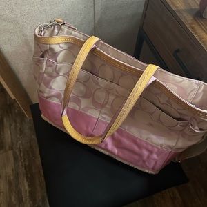 Coach baby diaper bag